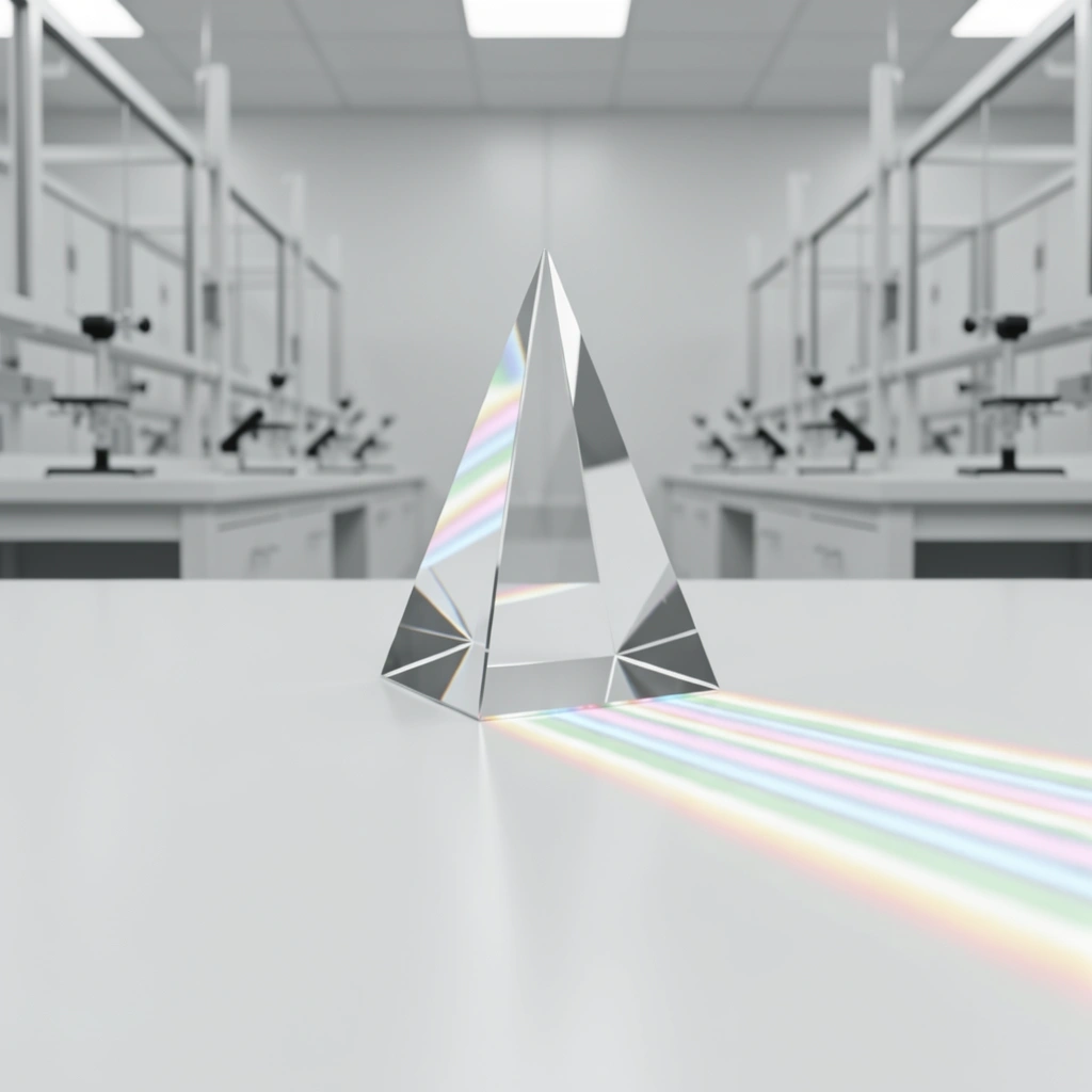 Light refraction representing data clarity
