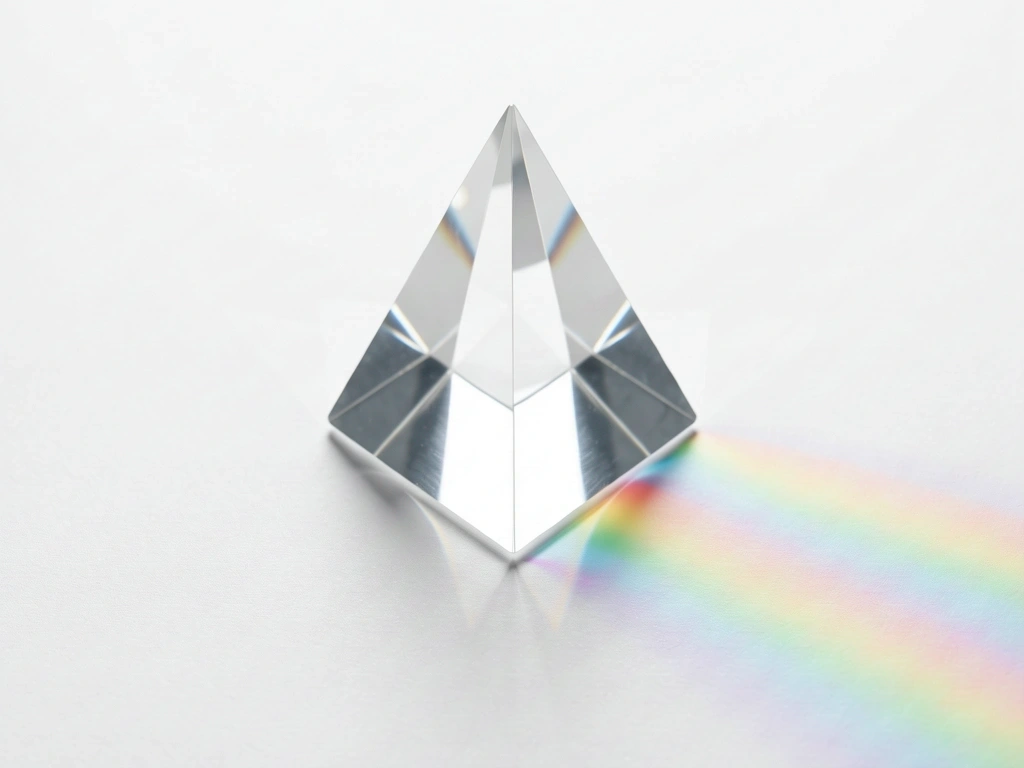 Optical prism reflecting clarity